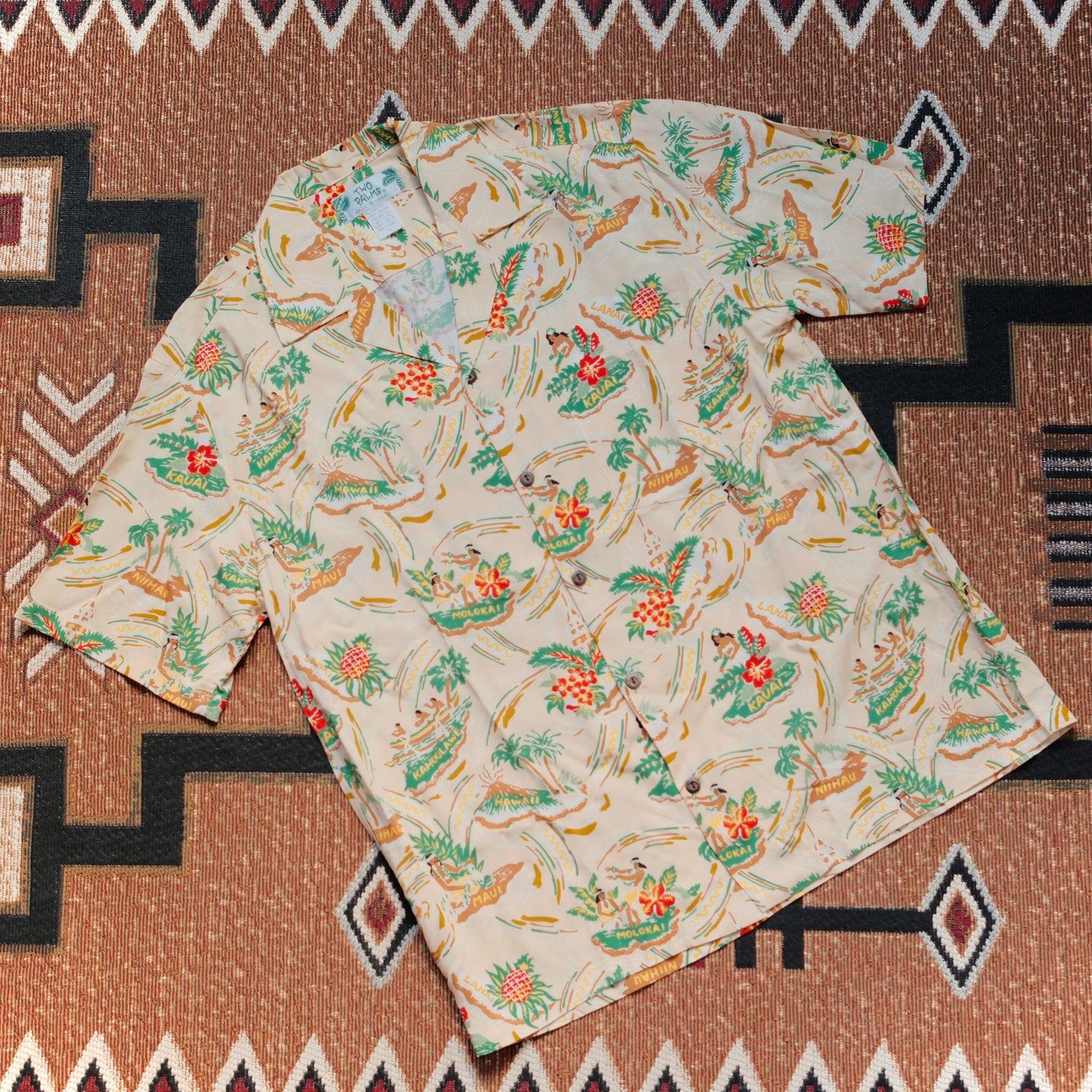 Two Palms Rayon Shirts (Cream Friendly Isle)