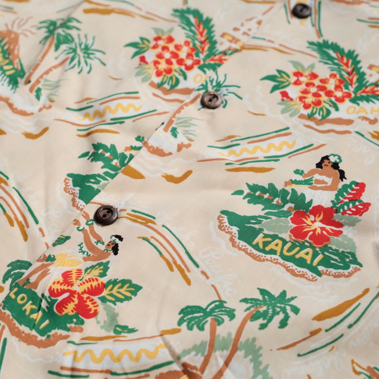 Two Palms Rayon Shirts (Cream Friendly Isle)