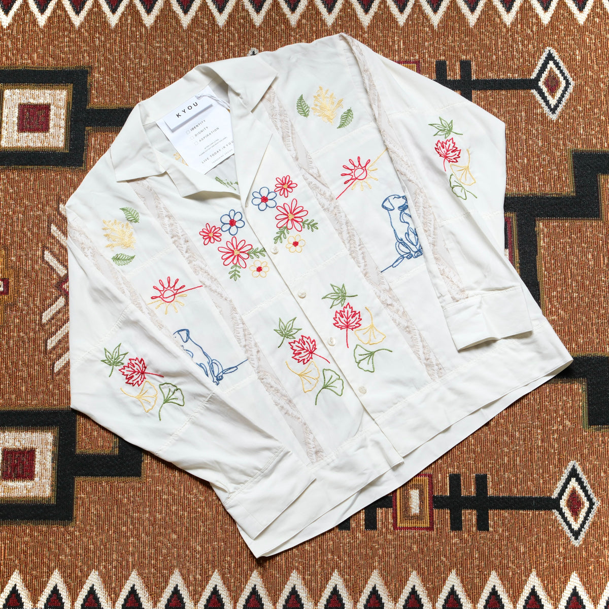KYOU "DIEGO" Embroidered Patchwork Shirt