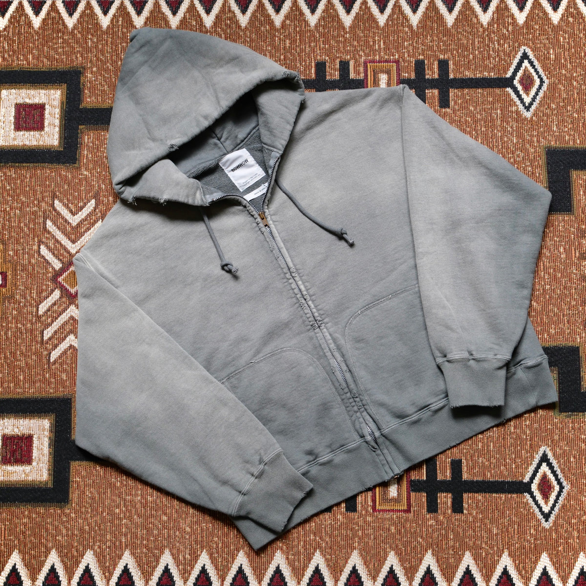 BOW WOW Faded Zip Hoodie (HONOR NEWSBOY)