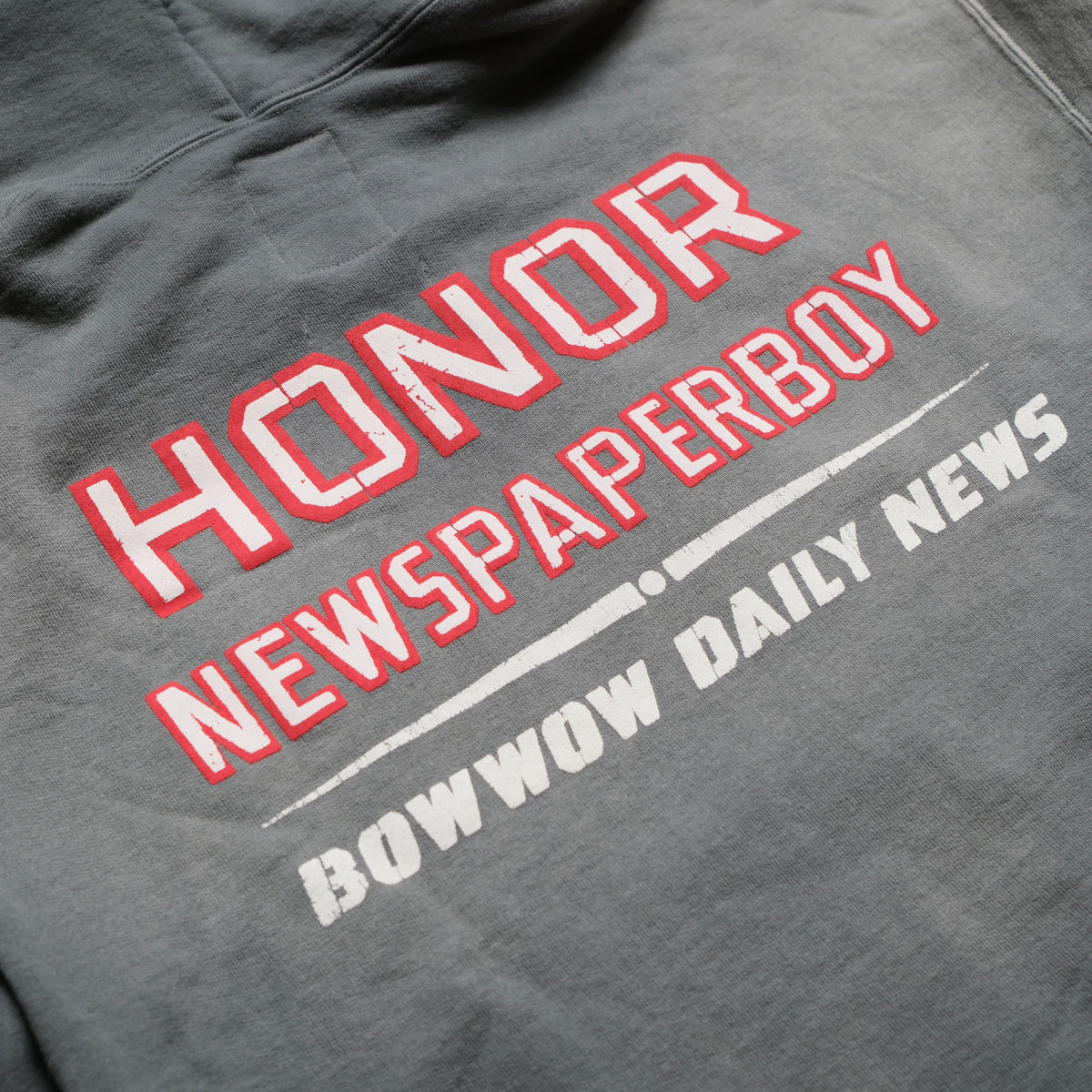 BOW WOW Faded Zip Hoodie (HONOR NEWSBOY)
