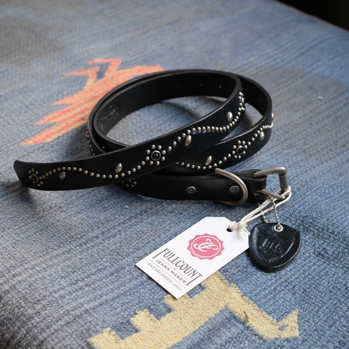 Full Count Flower Studs Belt by Zip Stevenson HTC