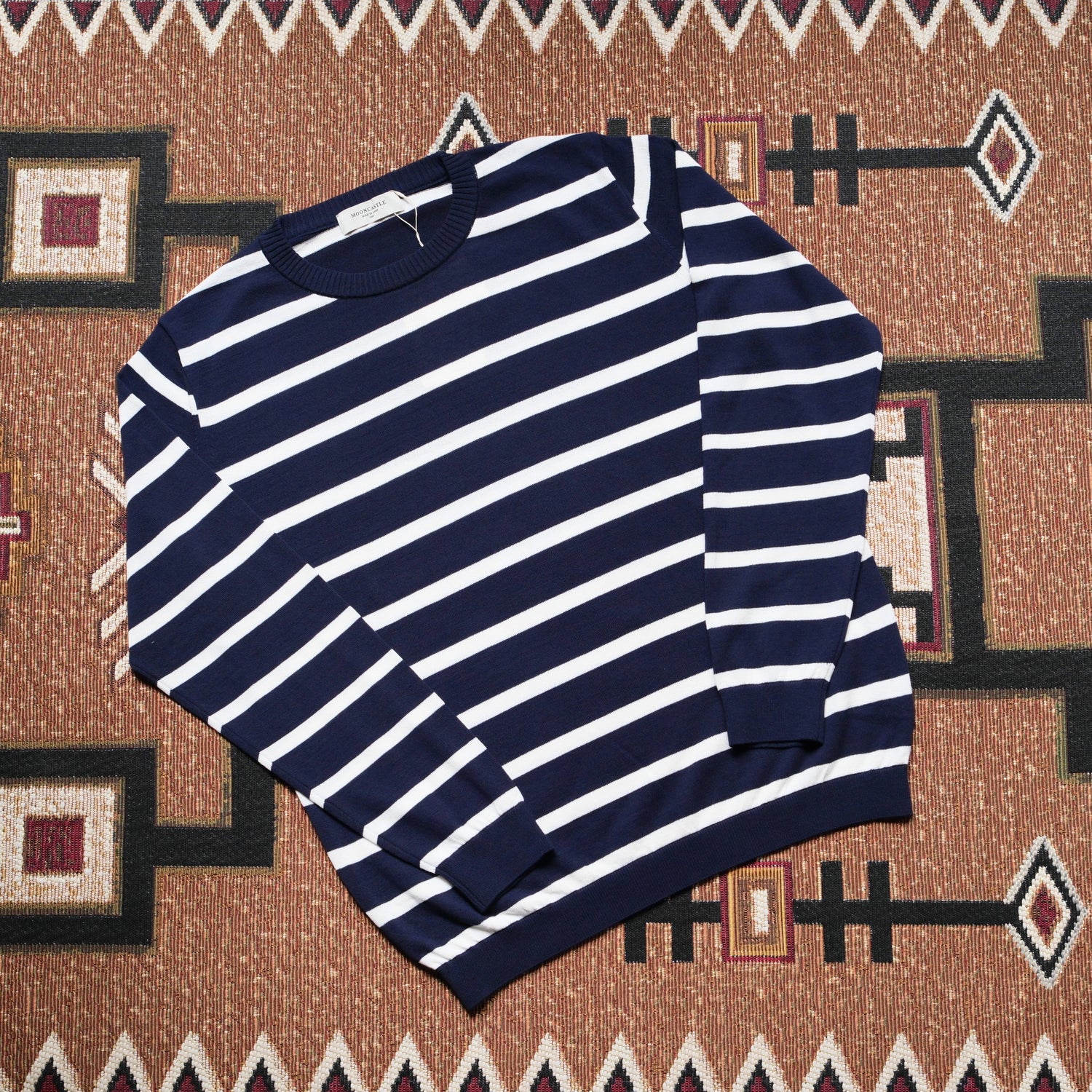 MOONCASTLE Ice Cotton Long Border Crewneck (25FW)