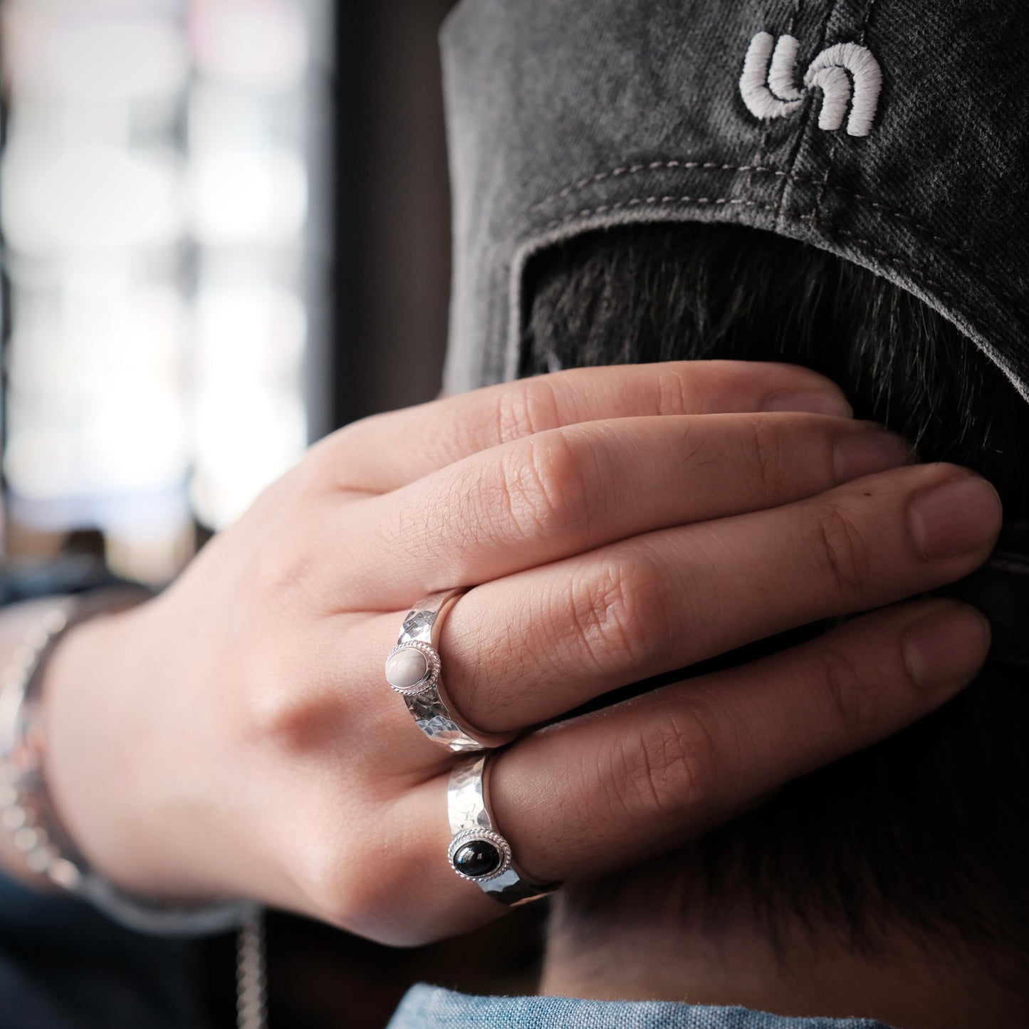 Dear Blossom Howlite Hammered Ring (CR-001)