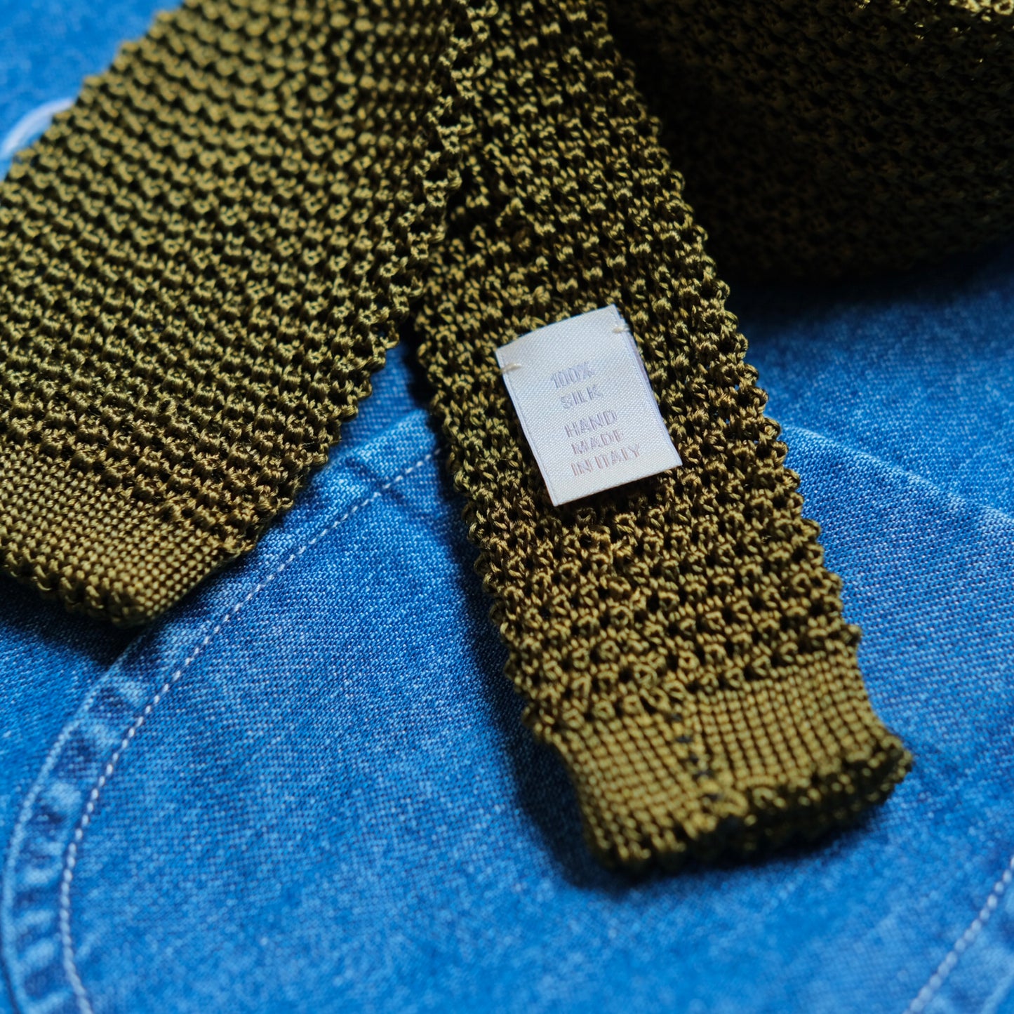 Paolo Albizzati Solid Crunchy Knitted Silk Tie