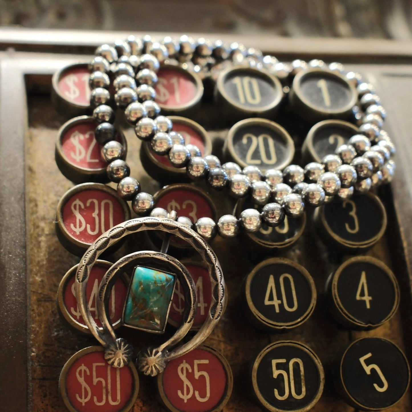 Red Rabbit Trading Co. Sterling Silver Bead & Naja Necklace