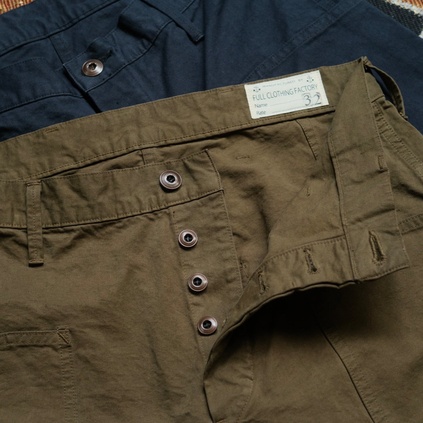 FULL COUNT Old Japanese Twill USN Trousers